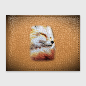 Обложка для студенческого билета с принтом Лисичка в Курске, натуральная кожа | Размер: 11*8 см; Печать на всей внешней стороне | fox | животные | лиса | лисичка | рыжая