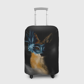 Чехол для чемодана 3D с принтом Лиса в маске в Курске, 86% полиэфир, 14% спандекс | двустороннее нанесение принта, прорези для ручек и колес | fox | животные | лиса | лисичка | маска | рыжая