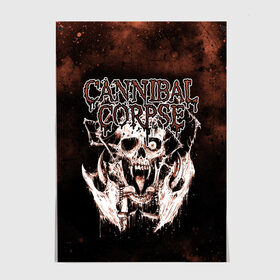 Постер с принтом Cannibal Corpse в Курске, 100% бумага
 | бумага, плотность 150 мг. Матовая, но за счет высокого коэффициента гладкости имеет небольшой блеск и дает на свету блики, но в отличии от глянцевой бумаги не покрыта лаком | canibal corpse | cannibal corpse | death metal | группы | дэт метал | канибал корпс | метал | рок