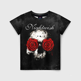 Детская футболка 3D с принтом NIGHTWISH в Курске, 100% гипоаллергенный полиэфир | прямой крой, круглый вырез горловины, длина до линии бедер, чуть спущенное плечо, ткань немного тянется | metal | nightwish | tarja turunen | метал | музыка | найтвиш | рок | симфо метал | тарья турунен