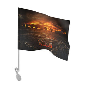 Флаг для автомобиля с принтом Valheim Корабли в Курске, 100% полиэстер | Размер: 30*21 см | fantasy | mmo | valheim | valve | валхейм | вальхейм | викинги | выживалка | игра | королевская битва | ммо | ролевая игра | фэнтази