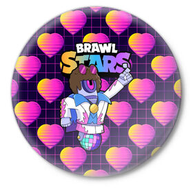 Значок с принтом STU СТУ Brawl Stars в Курске,  металл | круглая форма, металлическая застежка в виде булавки | brawl | brawl stars | brawlstars | brawl_stars | jessie | бравл | бравлер stu | бравлстарс | гонщик | каскадер | сту