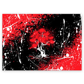 Поздравительная открытка с принтом САКУРА | SAKURA | ВИШНЯ в Курске, 100% бумага | плотность бумаги 280 г/м2, матовая, на обратной стороне линовка и место для марки
 | Тематика изображения на принте: chery | colors | flowers | japan | paints | roses | sakura | брызги | вишня | краски | растения | розы | ромашка | сакура | тюльпаны | цветы | цветы сакуры | япония