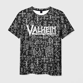 Мужская футболка 3D с принтом Valheim в Курске, 100% полиэфир | прямой крой, круглый вырез горловины, длина до линии бедер | fantasy | mmo | valheim | valve | валхейм | вальхейм | викинги | выживалка | игра | королевская битва | ммо | ролевая игра | фэнтази