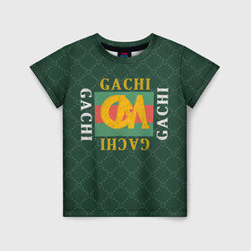 Детская футболка 3D с принтом GACHI бренд в Курске, 100% гипоаллергенный полиэфир | прямой крой, круглый вырез горловины, длина до линии бедер, чуть спущенное плечо, ткань немного тянется | aniki | billy | boss | boy | bucks | dark | deep | door | dungeon | fantasy | gachi | gachimuchi | gucci | gym | hundred | master | milos | muchi | next | ricardo | three | van | wee | билли | ван | гачи | гачимучи | гучи | гуччи 