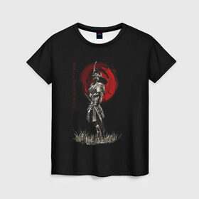 Женская футболка 3D с принтом Самурай после битвы в Курске, 100% полиэфир ( синтетическое хлопкоподобное полотно) | прямой крой, круглый вырез горловины, длина до линии бедер | боевые искусства | история | легендарные воины | минимализм | самурай
