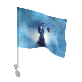Флаг для автомобиля с принтом Nightwish в Курске, 100% полиэстер | Размер: 30*21 см | gothic | metall | nightwish | rock | tarja turunen | готические | логотипы рок групп | метал | музыка | найтвиш | рок группы | рокерские | симфоник метал | тарья турунен | черная роза