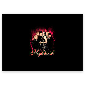 Поздравительная открытка с принтом Nightwish в Курске, 100% бумага | плотность бумаги 280 г/м2, матовая, на обратной стороне линовка и место для марки
 | Тематика изображения на принте: gothic | metall | nightwish | rock | tarja turunen | готические | логотипы рок групп | метал | музыка | найтвиш | рок группы | рокерские | симфоник метал | тарья турунен