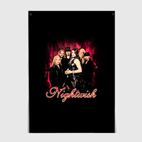 Постер с принтом Nightwish в Курске, 100% бумага
 | бумага, плотность 150 мг. Матовая, но за счет высокого коэффициента гладкости имеет небольшой блеск и дает на свету блики, но в отличии от глянцевой бумаги не покрыта лаком | Тематика изображения на принте: gothic | metall | nightwish | rock | tarja turunen | готические | логотипы рок групп | метал | музыка | найтвиш | рок группы | рокерские | симфоник метал | тарья турунен
