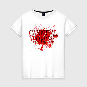 Женская футболка хлопок с принтом Cannibal Corpse в Курске, 100% хлопок | прямой крой, круглый вырез горловины, длина до линии бедер, слегка спущенное плечо | cannibal | cannibal corpse | corpse | trash | алекс уэбстер | брутальный дэт метал | дэт метал | дэтграйнд | пол мазуркевич