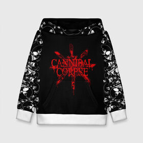 Детская толстовка 3D с принтом Cannibal Corpse в Курске, 100% полиэстер | двухслойный капюшон со шнурком для регулировки, мягкие манжеты на рукавах и по низу толстовки, спереди карман-кенгуру с мягким внутренним слоем | cannibal | cannibal corpse | corpse | trash | алекс уэбстер | брутальный дэт метал | дэт метал | дэтграйнд | пол мазуркевич