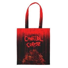 Шоппер 3D с принтом CANNIBAL CORPSE в Курске, 100% полиэстер | Плотность: 200 г/м2; Размер: 34×35 см; Высота лямок: 30 см | blood | cannibal corpse | death metal | grunge | hardcore | music | punk | rock | usa | группа | канибал | кровь | метал | музыка | рок | сша | труп