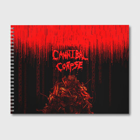 Альбом для рисования с принтом CANNIBAL CORPSE в Курске, 100% бумага
 | матовая бумага, плотность 200 мг. | Тематика изображения на принте: blood | cannibal corpse | death metal | grunge | hardcore | music | punk | rock | usa | группа | канибал | кровь | метал | музыка | рок | сша | труп