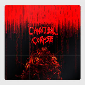 Магнитный плакат 3Х3 с принтом CANNIBAL CORPSE в Курске, Полимерный материал с магнитным слоем | 9 деталей размером 9*9 см | blood | cannibal corpse | death metal | grunge | hardcore | music | punk | rock | usa | группа | канибал | кровь | метал | музыка | рок | сша | труп