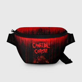 Поясная сумка 3D с принтом CANNIBAL CORPSE в Курске, 100% полиэстер | плотная ткань, ремень с регулируемой длиной, внутри несколько карманов для мелочей, основное отделение и карман с обратной стороны сумки застегиваются на молнию | blood | cannibal corpse | death metal | grunge | hardcore | music | punk | rock | usa | группа | канибал | кровь | метал | музыка | рок | сша | труп