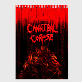 Скетчбук с принтом CANNIBAL CORPSE в Курске, 100% бумага
 | 48 листов, плотность листов — 100 г/м2, плотность картонной обложки — 250 г/м2. Листы скреплены сверху удобной пружинной спиралью | Тематика изображения на принте: blood | cannibal corpse | death metal | grunge | hardcore | music | punk | rock | usa | группа | канибал | кровь | метал | музыка | рок | сша | труп