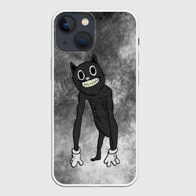 Чехол для iPhone 13 mini с принтом Cartoon cat в Курске,  |  | cartoon cat | crazy | horror | kitty | monster | безумный | враг | животные | зверь | злодей | злой кот | зубы | картун кэт | киска | кот | кошак | монстр | мультяшный кот | оскал | персонаж | страшилки | сумасшедший