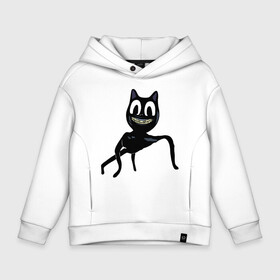 Детское худи Oversize хлопок с принтом Cartoon cat в Курске, френч-терри — 70% хлопок, 30% полиэстер. Мягкий теплый начес внутри —100% хлопок | боковые карманы, эластичные манжеты и нижняя кромка, капюшон на магнитной кнопке | Тематика изображения на принте: cartoon cat | crazy | horror | kitty | monster | безумный | враг | животные | зверь | злодей | злой кот | картун кэт | киска | кот | кошак | монстр | мультяшный кот | оскал | персонаж | смешной | страшилки | сумасшедший