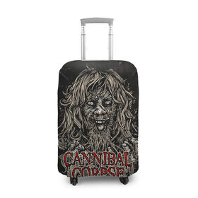 Чехол для чемодана 3D с принтом Cannibal Corpse в Курске, 86% полиэфир, 14% спандекс | двустороннее нанесение принта, прорези для ручек и колес | canibal corpse | cannibal corpse | death metal | группы | дэт метал | канибал корпс | метал | рок