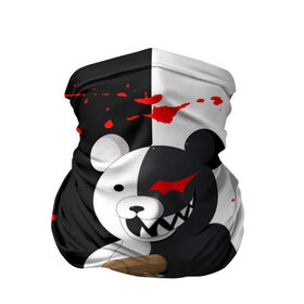 Бандана-труба 3D с принтом MONOKUMA  МОНОКУМА в Курске, 100% полиэстер, ткань с особыми свойствами — Activecool | плотность 150‒180 г/м2; хорошо тянется, но сохраняет форму | Тематика изображения на принте: anime | danganronpa | enoshima | junko | monokuma | аниме | джунко | игра | манга | медведь | монокума | робот медведь | эношима