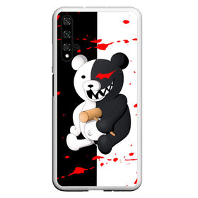 Чехол для Honor 20 с принтом MONOKUMA  МОНОКУМА в Курске, Силикон | Область печати: задняя сторона чехла, без боковых панелей | anime | danganronpa | enoshima | junko | monokuma | аниме | джунко | игра | манга | медведь | монокума | робот медведь | эношима