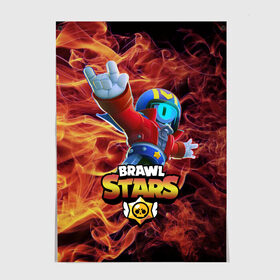 Постер с принтом Brawl Stars - Stu в Курске, 100% бумага
 | бумага, плотность 150 мг. Матовая, но за счет высокого коэффициента гладкости имеет небольшой блеск и дает на свету блики, но в отличии от глянцевой бумаги не покрыта лаком | brawl | brawl ruffs | brawl stars | brawler | colonel ruffs | leon | new brawler | ruffs | ruffus | starrforce | stu | superstar | бравл | бравл старс | бравлер | гавс | гонщик | леон | руффс | сту | сту   каскадёр | сту суперзвезда | 