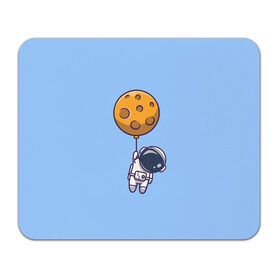 Коврик для мышки прямоугольный с принтом Космонавт с шариком в Курске, натуральный каучук | размер 230 х 185 мм; запечатка лицевой стороны | Тематика изображения на принте: cosmonaut | граффити | космонавт | космонавт с шариком | космос | милый космонавт | рисунок | шарик планета