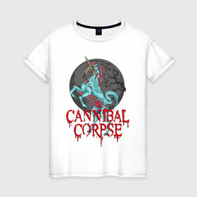 Женская футболка хлопок с принтом Cannibal Corpse | Труп Каннибала (Z) в Курске, 100% хлопок | прямой крой, круглый вырез горловины, длина до линии бедер, слегка спущенное плечо | cannibal | cannibal corpse | corpse | death metal | deathgrind | алекс уэбстер | брутальный дэт метал | дэт метал | дэтграйнд | пол мазуркевич | роб барретт | труп каннибала