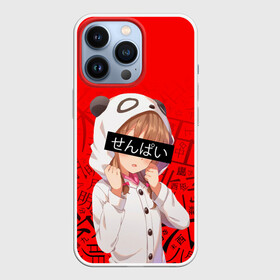 Чехол для iPhone 13 Pro с принтом SENPAI в Курске,  |  | Тематика изображения на принте: ahegao | anime | kawaii | manga | nani | notice me. | senpai | waifu | аниме | ахегао | вайфу | каваий | кавай | манга | нани | семпай | сенпай | японские мультфильмы