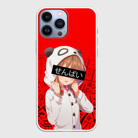 Чехол для iPhone 13 Pro Max с принтом SENPAI в Курске,  |  | Тематика изображения на принте: ahegao | anime | kawaii | manga | nani | notice me. | senpai | waifu | аниме | ахегао | вайфу | каваий | кавай | манга | нани | семпай | сенпай | японские мультфильмы