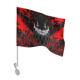 Флаг для автомобиля с принтом GHOSTEMANE в Курске, 100% полиэстер | Размер: 30*21 см | america | eric whitney | ghostemane | trash | trash gang | usa | америка | сша | треш | треш генг