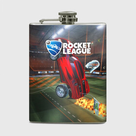 Фляга с принтом Rocket League в Курске, металлический корпус | емкость 0,22 л, размер 125 х 94 мм. Виниловая наклейка запечатывается полностью | cars | game | games | rocket league | гонка | гонки | машина | машины | рокет лига