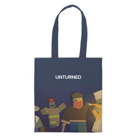 Шоппер 3D с принтом Unturned в Курске, 100% полиэстер | Плотность: 200 г/м2; Размер: 34×35 см; Высота лямок: 30 см | Тематика изображения на принте: survival | unturned | zombie | антюрнд | антюрнед | выживание | игра про зомби | стим