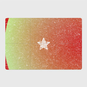 Магнитный плакат 3Х2 с принтом Звезда АПВ 128КЗ в Курске, Полимерный материал с магнитным слоем | 6 деталей размером 9*9 см | qr код | амулет | антивирус | антидепрессант | антистресс | градиент | звезда | иммуномодулятор | коллаж | красный | оберег | салатовый | талисман