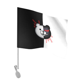 Флаг для автомобиля с принтом monokuma и епи в Курске, 100% полиэстер | Размер: 30*21 см | anime | danganronpa | enoshima | junko | monokuma | аниме | джунко | игра | манга | медведь | монокума | робот медведь | эношима