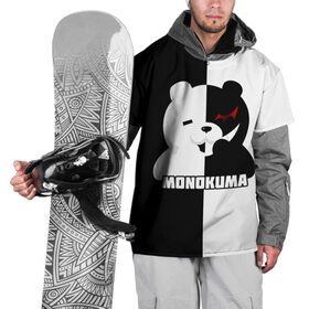 Накидка на куртку 3D с принтом MONOKUMA  МОНОКУМА BEAR в Курске, 100% полиэстер |  | anime | danganronpa | enoshima | junko | monokuma | аниме | джунко | игра | манга | медведь | монокума | робот медведь | эношима