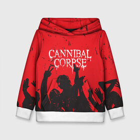 Детская толстовка 3D с принтом Cannibal Corpse | Труп Каннибала (Z) в Курске, 100% полиэстер | двухслойный капюшон со шнурком для регулировки, мягкие манжеты на рукавах и по низу толстовки, спереди карман-кенгуру с мягким внутренним слоем | Тематика изображения на принте: cannibal | cannibal corpse | corpse | death metal | deathgrind | алекс уэбстер | брутальный дэт метал | дэт метал | дэтграйнд | пол мазуркевич | роб барретт | труп каннибала