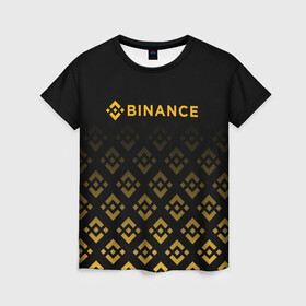 Женская футболка 3D с принтом BINANCE | БИНАНС БИРЖА в Курске, 100% полиэфир ( синтетическое хлопкоподобное полотно) | прямой крой, круглый вырез горловины, длина до линии бедер | bitcoin | blockchain | btc | cardano | crypto | ethereum | polkadot | tether | xrp | бинанс | биткоин | блокчейн | валюта | деньги | криптовалюта | майнер | майнинг | цифровая валюта | цифровое золото | эфир