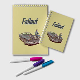 Блокнот с принтом Убежище 13 в Курске, 100% бумага | 48 листов, плотность листов — 60 г/м2, плотность картонной обложки — 250 г/м2. Листы скреплены удобной пружинной спиралью. Цвет линий — светло-серый
 | 76 | bethesda | fallout | new vegas | бесезда | бетезда | нью вегас | ньюк кола | нюка кола | пост апокалипсис | постапокалипсис | фаллаут