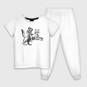 Детская пижама хлопок с принтом Верхом на Бабре в Курске, 100% хлопок |  брюки и футболка прямого кроя, без карманов, на брюках мягкая резинка на поясе и по низу штанин
 | Тематика изображения на принте: бабр | байкал | сибирь