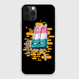 Чехол для iPhone 12 Pro Max с принтом МОРОЖЕНОЕ в Курске, Силикон |  | art | cold | drawing | eyes | ice | ice cream | lizard | pink | stick | арт | глаза | лед | мороженое | палочка | рисунок | розовый | холод | ящерица