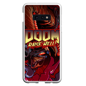 Чехол для Samsung S10E с принтом DOOM Eternal в Курске, Силикон | Область печати: задняя сторона чехла, без боковых панелей | doom | doom eternal | part two | the ancient gods | дум | игры | монстры