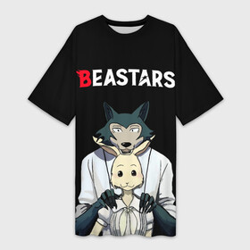 Платье-футболка 3D с принтом Beastars Выдающиеся звери в Курске,  |  | Тематика изображения на принте: anime | beastar | beastars | beastats | bestars | juno | wolf | аниме | волк | выдающиеся звери | выдающийся зверь | зверь | легоси | легоши