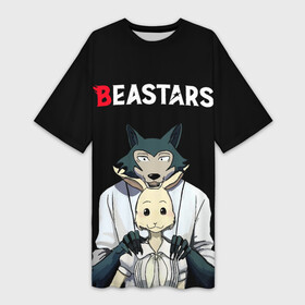 Платье-футболка 3D с принтом Beastars Выдающиеся звери в Курске,  |  | anime | beastar | beastars | beastats | bestars | juno | wolf | аниме | волк | выдающиеся звери | выдающийся зверь | зверь | легоси | легоши