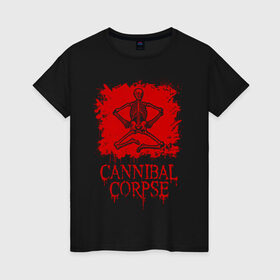 Женская футболка хлопок с принтом Cannibal Corpse | Труп Каннибала (Z) в Курске, 100% хлопок | прямой крой, круглый вырез горловины, длина до линии бедер, слегка спущенное плечо | blood | cannibal | cannibal corpse | corpse | death metal | deathgrind | алекс уэбстер | брутальный дэт метал | дэт метал | дэтграйнд | кровь | пол мазуркевич | роб барретт | скелет | труп каннибала