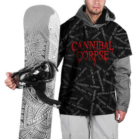 Накидка на куртку 3D с принтом Cannibal Corpse | Songs (Z) в Курске, 100% полиэстер |  | Тематика изображения на принте: cannibal | cannibal corpse | corpse | death metal | deathgrind | алекс уэбстер | брутальный дэт метал | дэт метал | дэтграйнд | пол мазуркевич | роб барретт | труп каннибала