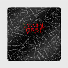 Магнит виниловый Квадрат с принтом Cannibal Corpse | Songs (Z) в Курске, полимерный материал с магнитным слоем | размер 9*9 см, закругленные углы | cannibal | cannibal corpse | corpse | death metal | deathgrind | алекс уэбстер | брутальный дэт метал | дэт метал | дэтграйнд | пол мазуркевич | роб барретт | труп каннибала