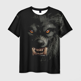 Мужская футболка 3D с принтом Оборотень | Werewolf в Курске, 100% полиэфир | прямой крой, круглый вырез горловины, длина до линии бедер | werewolf | волк | зверь | зло | мистика | монстр | оборотень | полнолуние | ужасы