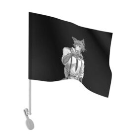 Флаг для автомобиля с принтом Выдающиеся звери | Легоси в Курске, 100% полиэстер | Размер: 30*21 см | аниме | волк | выдающиеся | заяц | звери | кролик | легоси | луис | олень | сезон | хару