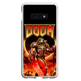 Чехол для Samsung S10E с принтом DOOM Eternal в Курске, Силикон | Область печати: задняя сторона чехла, без боковых панелей | doom | doom eternal | part two | the ancient gods | дум | игры | монстры